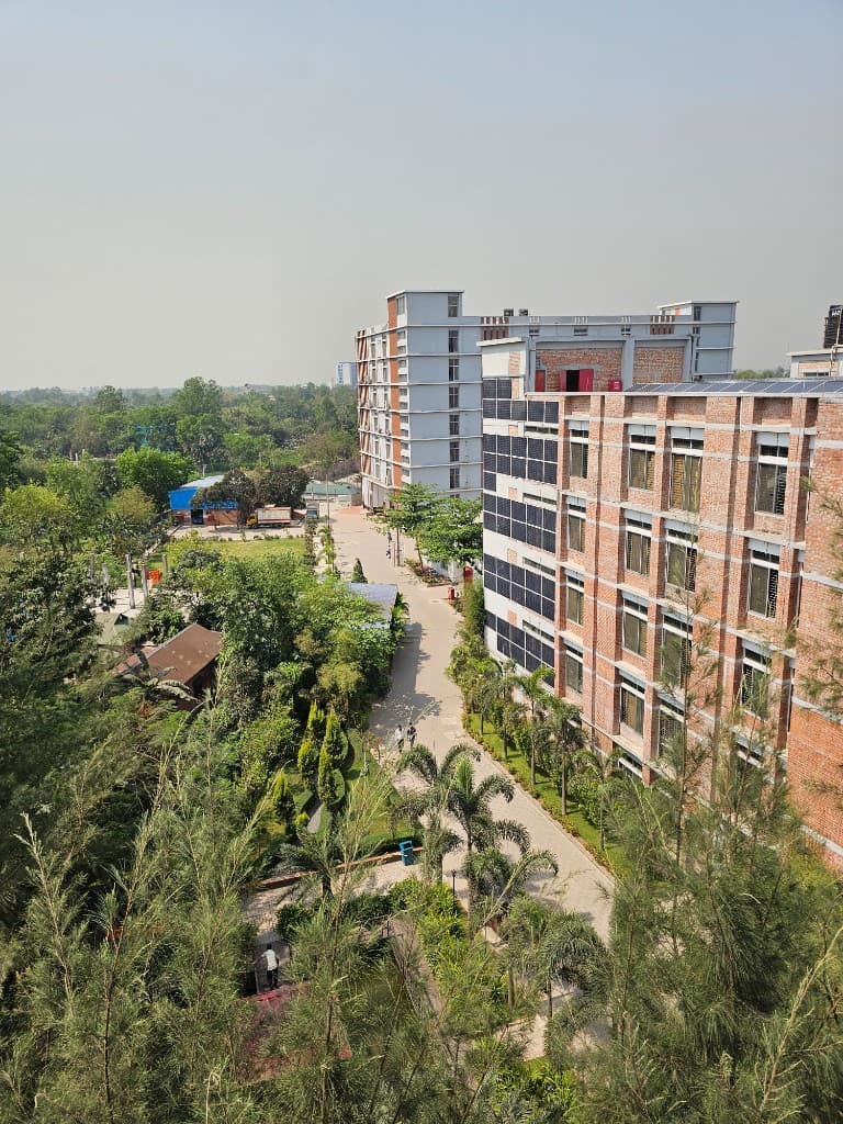 Bangladesh workwear factory exterior with integrated solar arrays