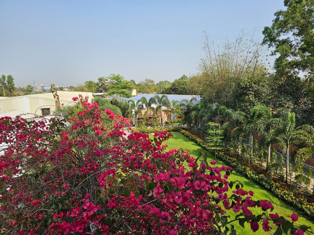 Landscaped Bangladesh factory campus with green spaces