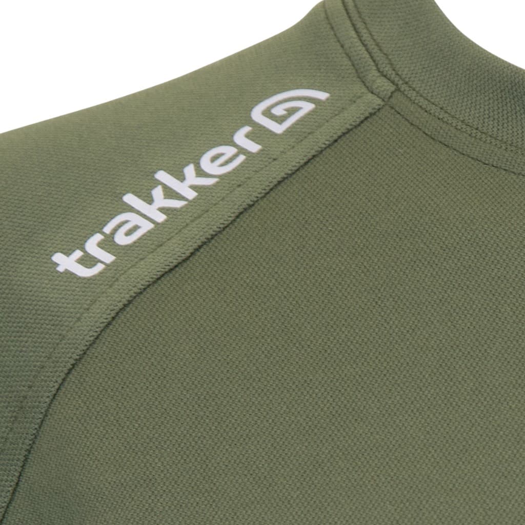 Branded knit fabric texture with chest print on workwear mid-layer